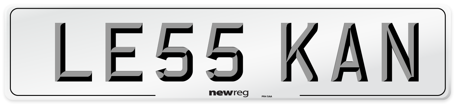 LE55 KAN Number Plate from New Reg